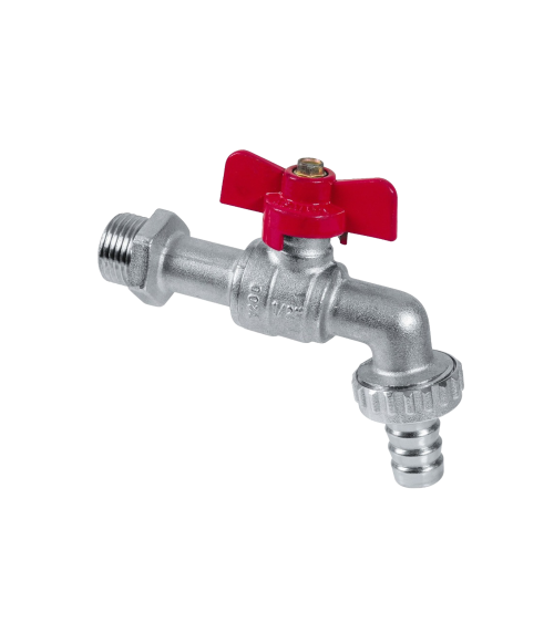 Kurek kulowy czerpalny DN 25 z mot. alum. (MAI) z końcówką do węża, G 1"