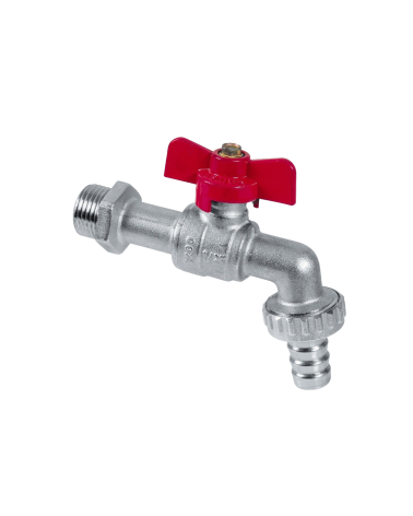 Kurek kulowy czerpalny DN 25 z mot. alum. (MAI) z końcówką do węża, G 1"