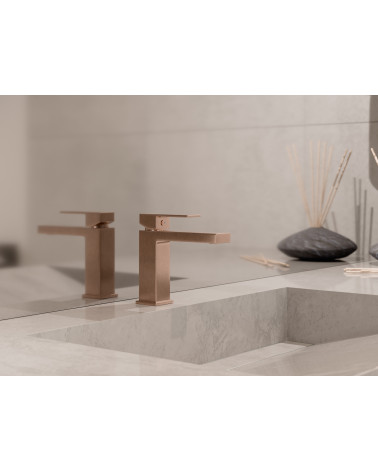 ARS Satin Cooper Bateria umywalkowa stojąca bez korka spustowego