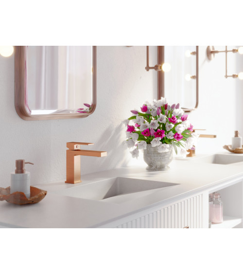 ARS Satin Cooper Bateria umywalkowa stojąca bez korka spustowego