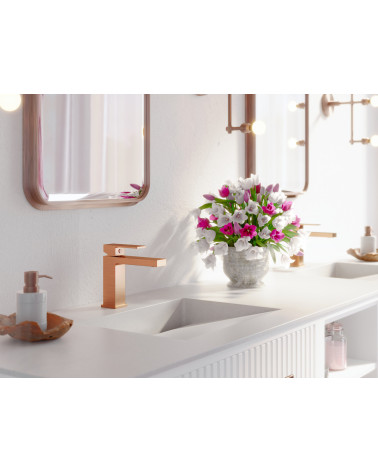 ARS Satin Cooper Bateria umywalkowa stojąca bez korka spustowego