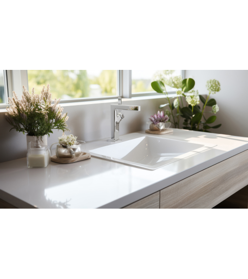 ALIBI Chrome Bateria umywalkowa stojąca bez korka spustowego