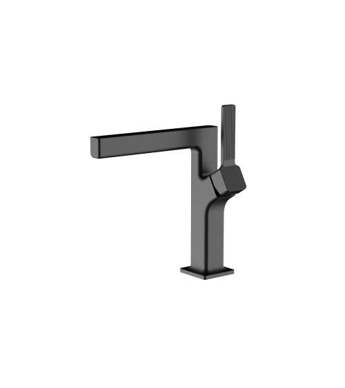 ALIBI Black Bateria umywalkowa stojąca bez korka spustowego