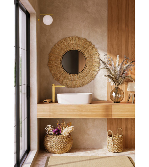 ARS Brushed Gold Bateria umywalkowa stojąca, wysoka