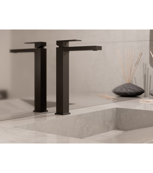 ARS Black Bateria umywalkowa stojąca, nablatowa, wysoka