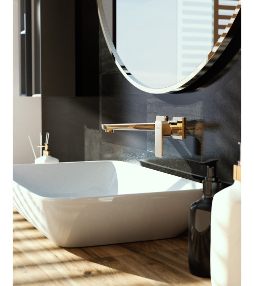 LOFT Gold Bateria umywalkowa podtynkowa z wylewką