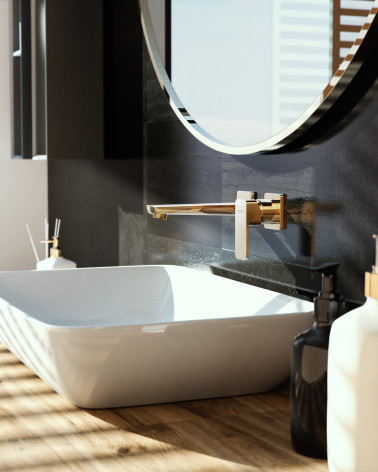 LOFT Gold Bateria umywalkowa podtynkowa z wylewką